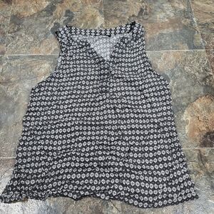 Anne Carson gray and white tank top women's size small